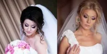 Весільні зачіски з фатою і без волосся різної довжини. фатою