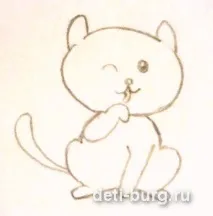 нарисувате котка
