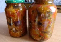 Консервація перцю та баклажанів рецепт з помідорами, часником перцю