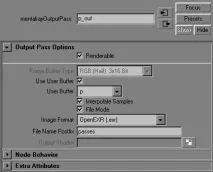 Налаштування frameBuffer - ів для виведення пасів загалом і mia_material_x зокрема, Sigillarium framebuffer