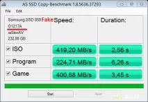 Підроблений SSD Samsung 850 EVO 250GB підроблений