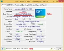Підроблений SSD Samsung 850 EVO 250GB Samsung