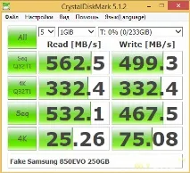 Підроблений SSD Samsung 850 EVO 250GB Samsung