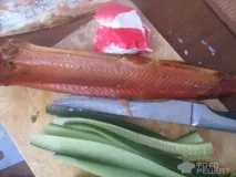 Рецепт Роли з крабовим м’ясом, Зі свіжим огірком і горбушею крабовим