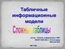 Складні таблиці було