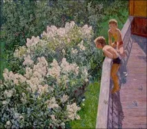 картината „Летният Люлякът цъфти