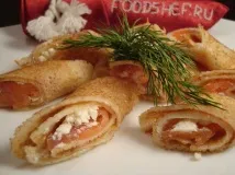 Млинці з сьомгою покроковий покроковий
