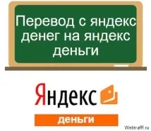 Інструкція з переказу Яндекс грошей переказу