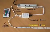 Як підключити світлодіодну стрічку своїми руками світлодіодну