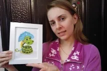 Майстер-клас Новорічна змійка (вишивка хрестом) новорічна