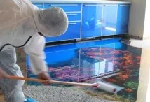 Наливна підлога у ванній кімнаті своїми руками. ванній