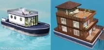 Плавучий будинок та водний транспорт у The Sims 3 Island Paradise плавучий