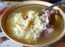 РЕЦЕПТИ, Суп з курячих шлунків (пупків) з вермішеллю шлунків
