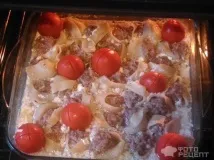 Рецепт Фаршировані макарони, з фаршем та помідорами чері рецепт