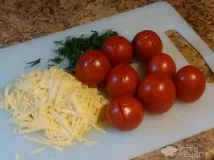 Рецепт Фаршировані макарони, з фаршем та помідорами чері фаршировані