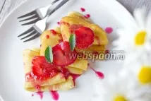 Вершкові млинці з карамелізованими сливами рецепт з фото, як приготувати вершкові