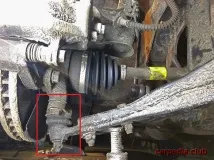 Зняття та заміна кульової опори Hyundai Tucson I 2004 кульової