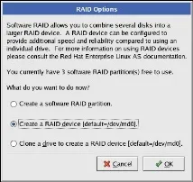 Створення пристроїв RAID та точок монтування точок