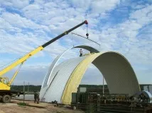 Утеплення арочних конструкцій, утеплення ангару утеплення