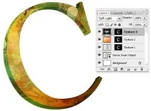 Ефект тексту з 3D текстури, Photoshop текстури