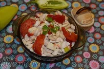 Квасоля в духовці запечена з овочами та сиром. духовці