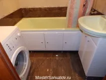 Фото ремонту маленької, малогабаритної ванної кімнати ремонту