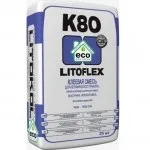LITOFLEX K80 ECO - еластична високоадгезійна суха клейова суміш з низьким пилоутворенням - високоадгезійна