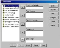 Багатофакторний дисперсійний аналіз у SPSS дисперсійний