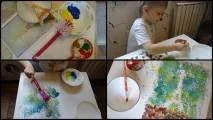 Незвичайна техніка малювання щіткою техніка