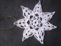 Fulg de zăpadă tricotat pe pomul de Crăciun cu propriile mâini, master class - Site pentru femei - Poradka