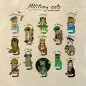Піктограма 25мм Кіт прикордонник охороняє кордон - Lets Cats 25мм