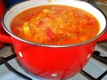 Борщ з болгарським перцем. борщ