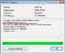 H2TestW - програма тестування USB - пристроїв - Радіолог h2testw