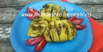 Картопля у фользі в мультиварці (картопля Хассельбек) мультиварці
