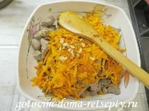 Курячі потрухи - серця, шлунки та печінка в горщиках - з фото курячі