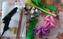 Майстер-клас з букетів з цукерок Крокуси крокуси