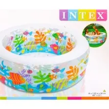 Надувний дитячий басейн INTEX Акваріум малий 152х56 см - «Вигідне вкладення 1000 рублів - міцний басейн