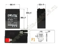 Акумулятор Delta DT 6028 - 6 В, 2, 8 Ач (6V) акумулятора