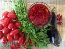 Баклажани з квасолею в томаті - рецепт з покроковими фото томаті