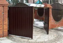 Як зробити розпашні ворота з профнастилу своїми руками за один день розпашні