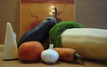 Овочеве асорті, запечене із сиром сиром
