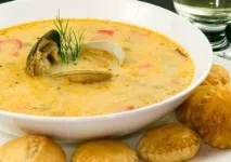 Крем суп з морепродуктів крем