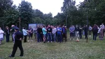 Москвичі протестують проти будівництва храму у парковій зоні будівництва