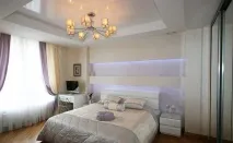 Натяжна стеля у спальні, 20 фото оригінальних інтер’єрів натяжна