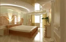 Натяжна стеля у спальні, 20 фото оригінальних інтер’єрів інтер