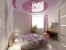 Натяжна стеля у спальні, 20 фото оригінальних інтер’єрів спальні