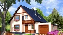 Плани будинківодноповерхових з мансардою та гаражем мансардою