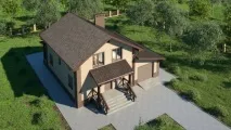 Плани будинківодноповерхових з мансардою та гаражем будинківодноповерхових