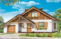 Плани будинківодноповерхових з мансардою та гаражем гаражем
