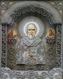Православні ікони з льону від Володимира Денщикова ікони